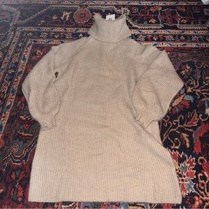 12th Tribe Taupe Turtleneck Sweater dress